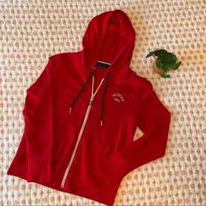 Tommy Hilfiger zip up red sweatshirt